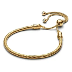 Pandora Moments Snake Chain Slider rannekoru, keltakullattu, 563580C01-2