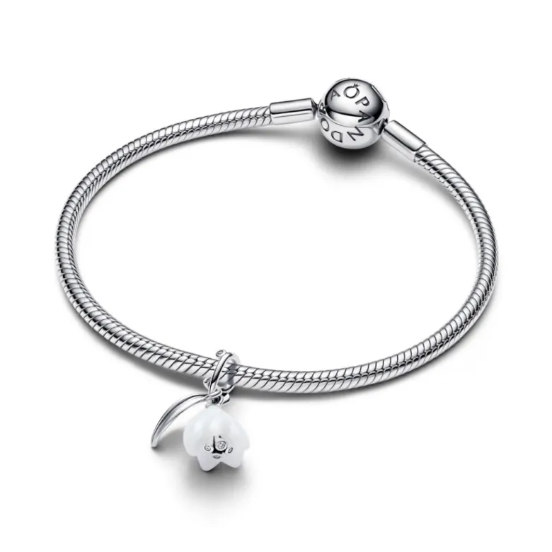 Pandora Moments Snowdrop Flower hela, hopea, 794239C01