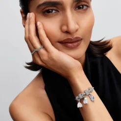 Pandora Moments Snowdrop Flower hela, hopea, 794239C01