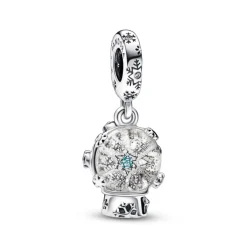 Pandora Moments Snowflake Snow Globe hela, hopea, 792369C01