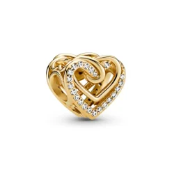 Pandora Moments Sparkling Entwined Hearts hela, keltakullattu, 769270C01