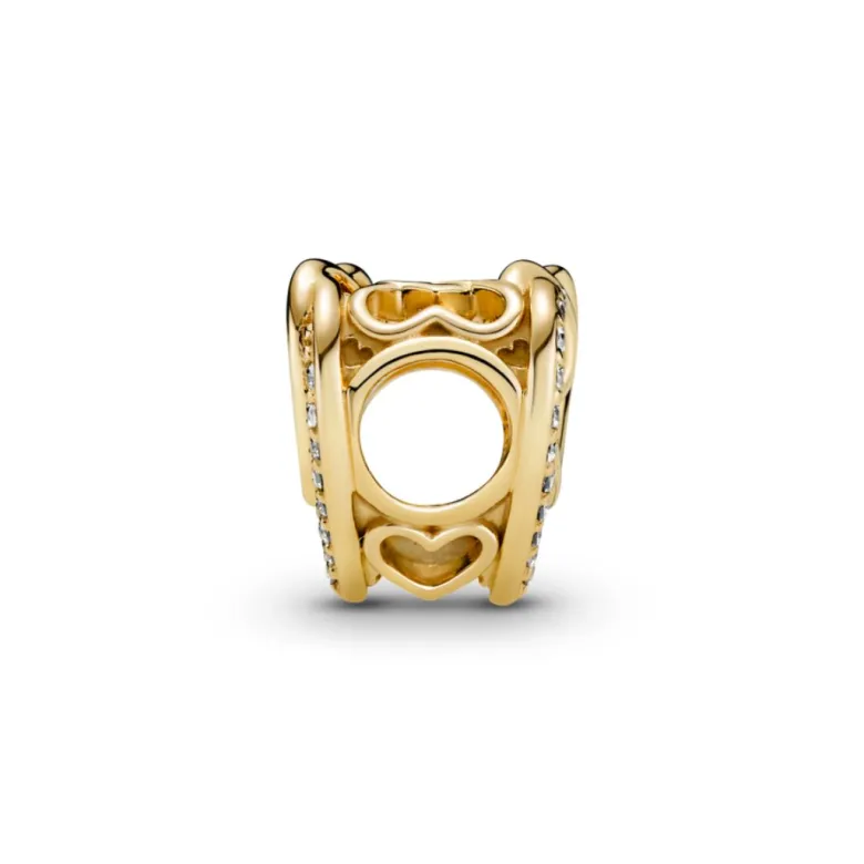 Pandora Moments Sparkling Entwined Hearts hela, keltakullattu, 769270C01