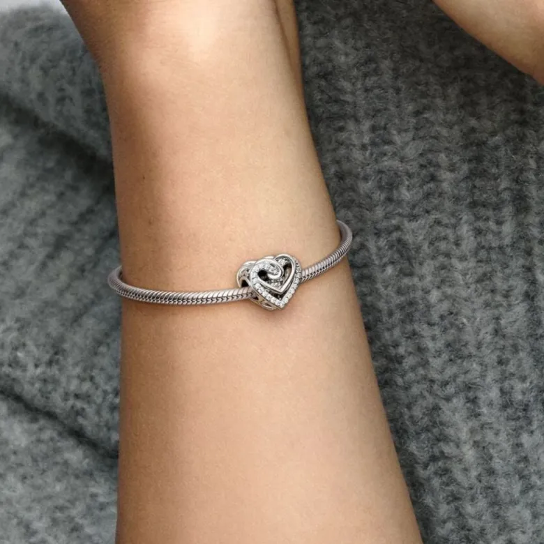 Pandora Moments Sparkling Entwined Hearts hela, hopea, 799270C01