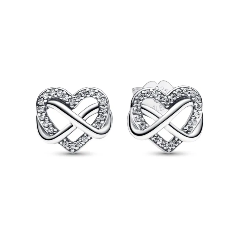 Pandora Moments Sparkling Infinity Heart korvakorut, hopea, 292667C01