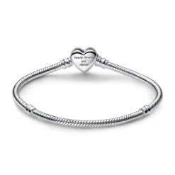 Pandora Moments Sparkling Infinity Heart Clasp Snake Chain rannekoru, hopea, 592645C01