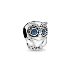 Pandora Moments Sparkling Owl hela, hopea, 798397NBCB