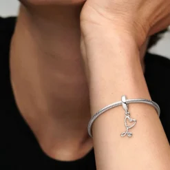 Pandora Moments Stethoscope Heart hela, hopea, 799072C01
