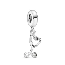 Pandora Moments Stethoscope Heart hela, hopea, 799072C01