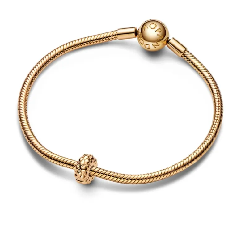 Pandora Moments Studded lukkopala, keltakullattu, 762716C00