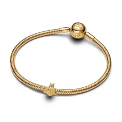 Pandora Moments Textured Bee Mini hela, keltakullattu, 764524C00
