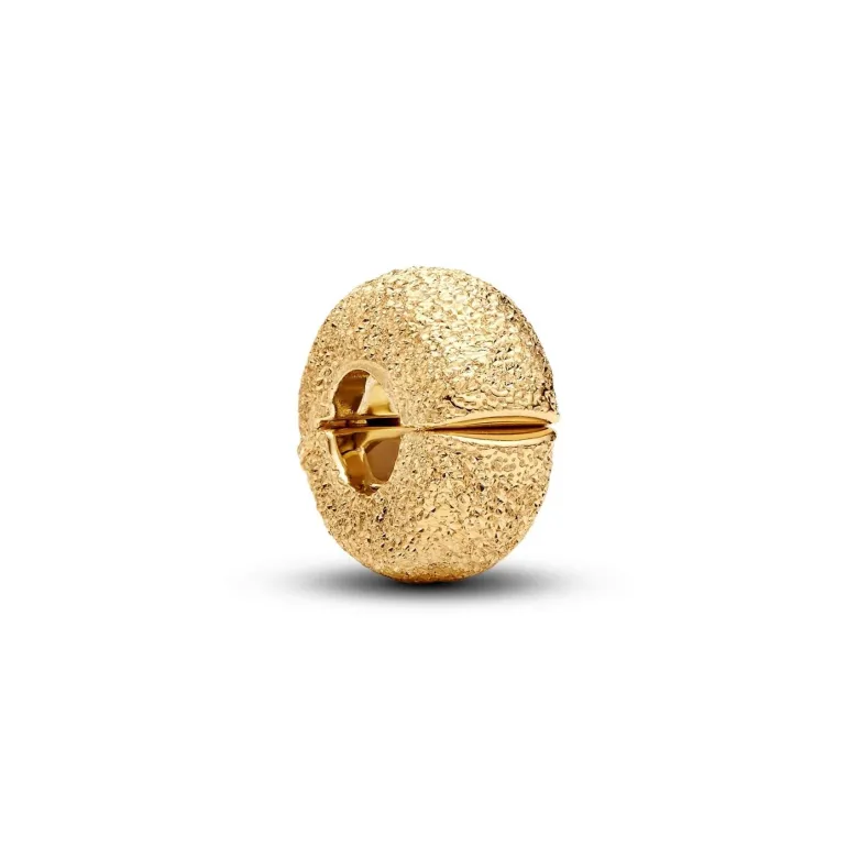Pandora Moments Textured Mini lukkopala, keltakullattu, 764771C00