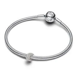 Pandora Moments Textured Moon mini hela, hopea, 794054C00