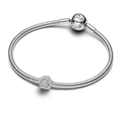Pandora Moments Textured Paw mini hela, hopea, 794043C00