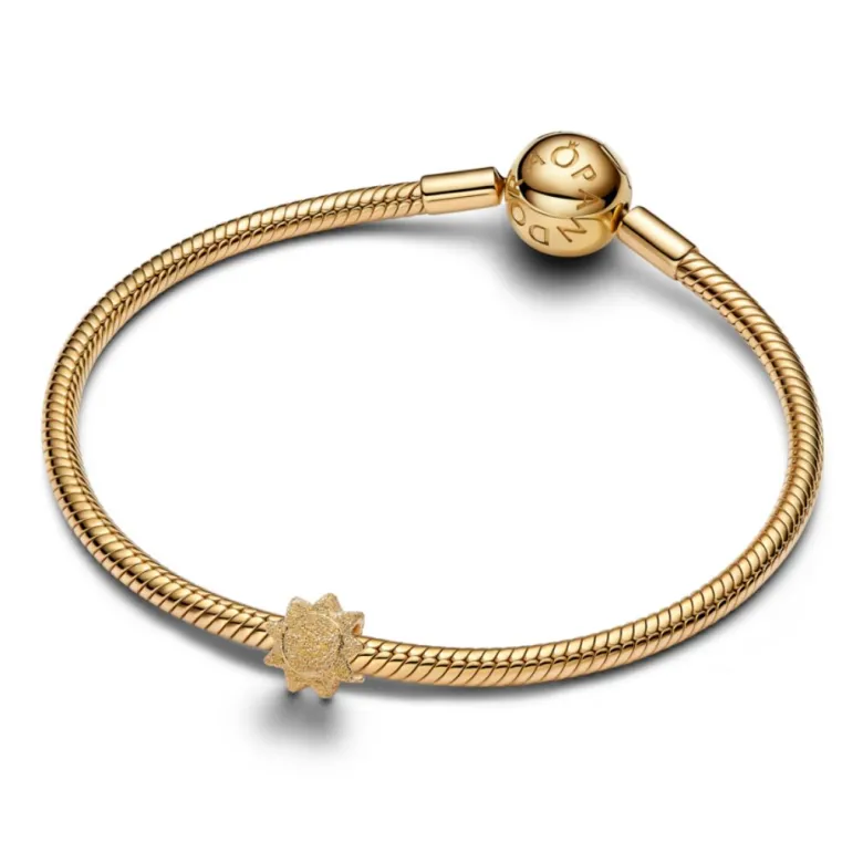 Pandora Moments Textured Sun mini hela, keltakullattu, 764052C00