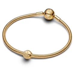 Pandora Moments Textured Yin and Yang mini hela, keltakullattu, 764045C00