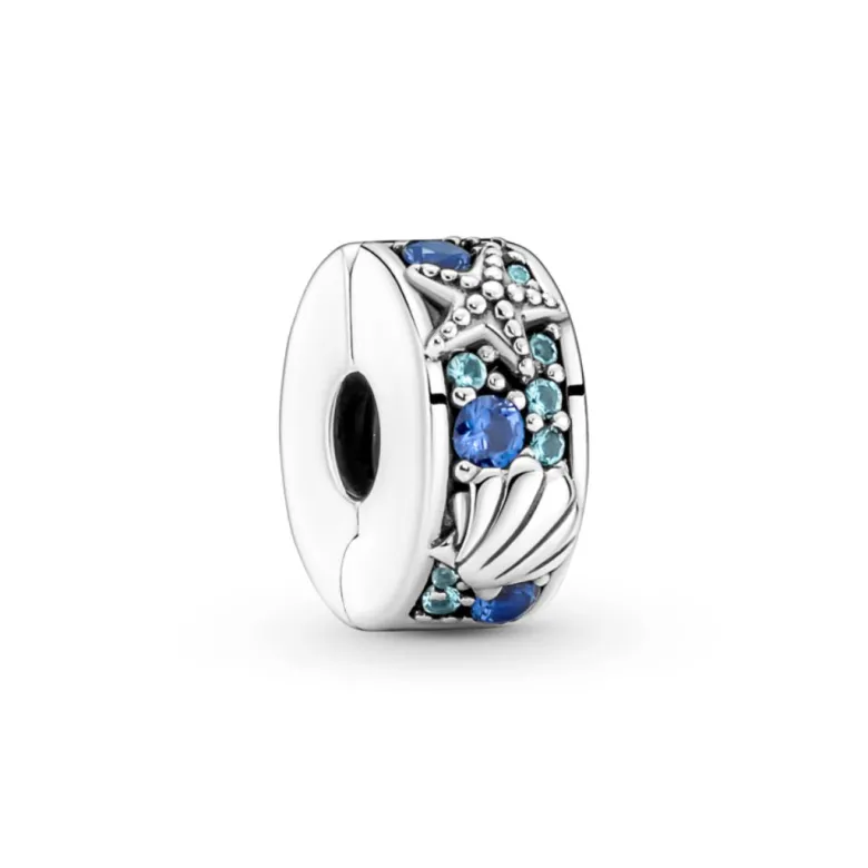 Pandora Moments Tropical Starfish & Shell lukkopala, hopea, 791678C01