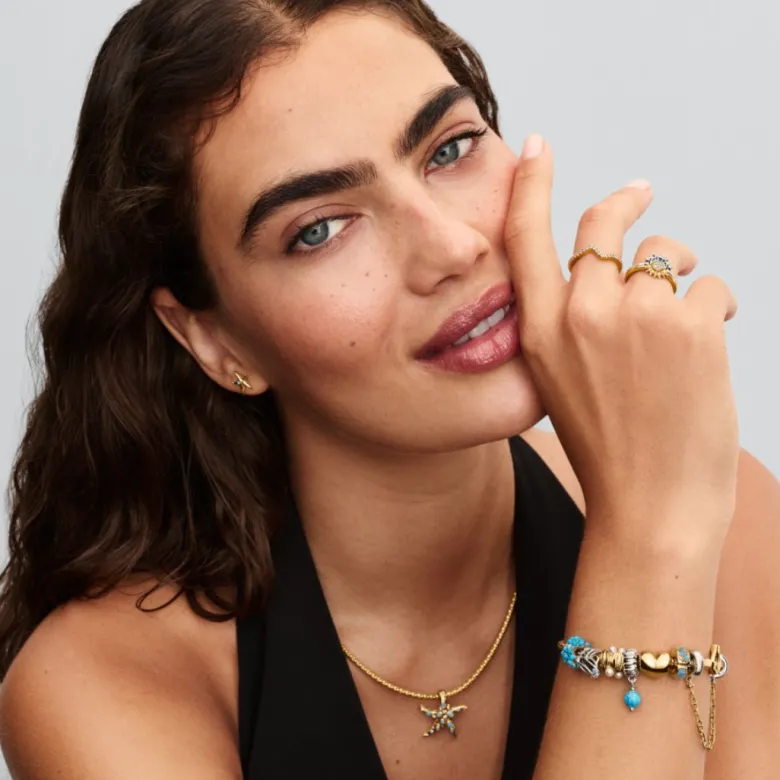 Pandora Moments Turquoise-coloured hela, hopea, 793901C01
