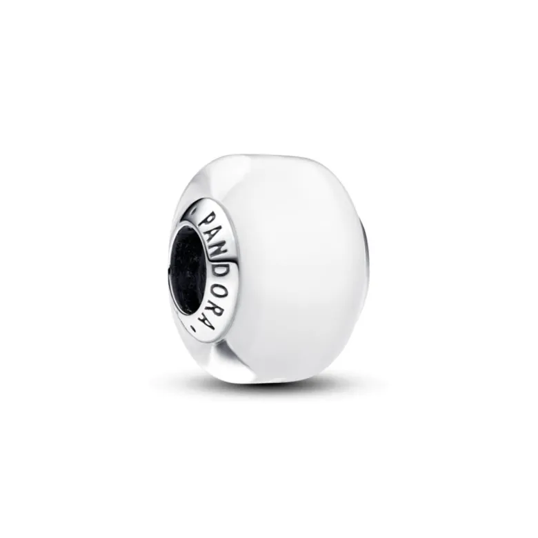Pandora Moments White Mini Murano Glass hela, hopea, 793118C00