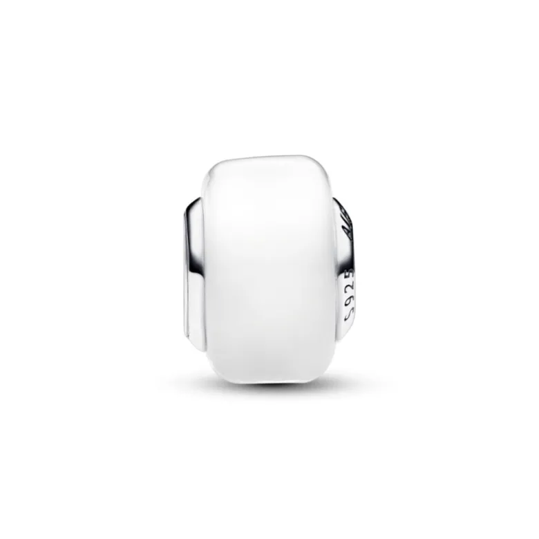 Pandora Moments White Mini Murano Glass hela, hopea, 793118C00