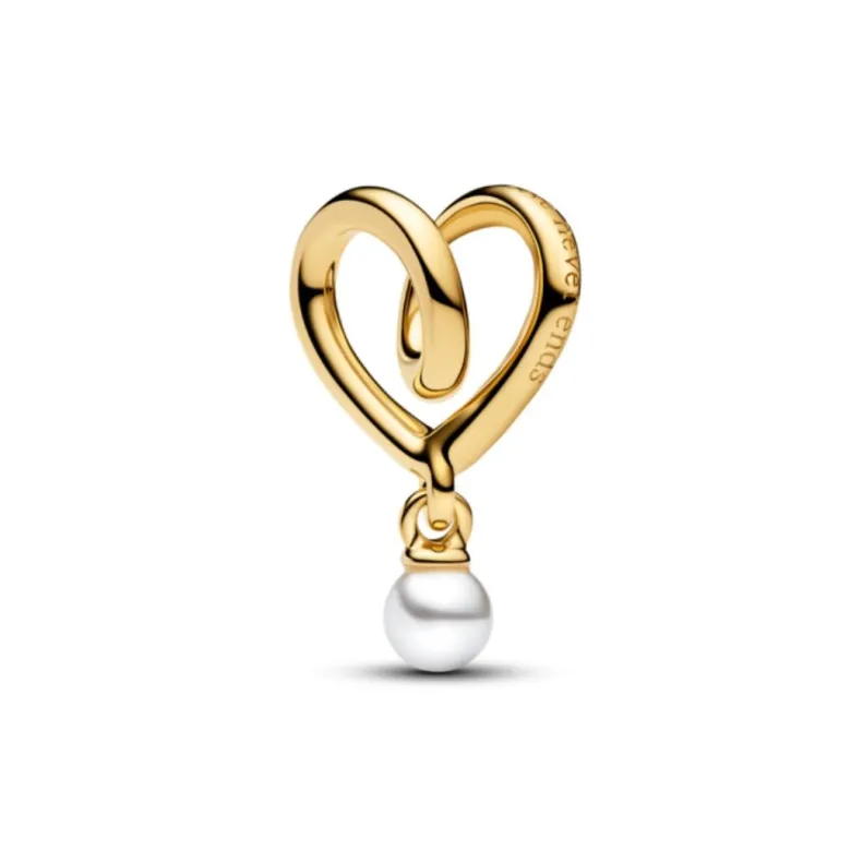 Pandora Moments Wrapped Heart hela, keltakullattu, 764138C01