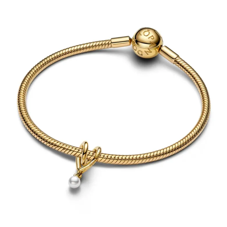 Pandora Moments Wrapped Heart hela, keltakullattu, 764138C01