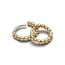 Pandora Signature Beaded Huggie rengaskorvakorut, keltakullattu, 264823C01
