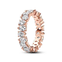 Pandora Timeless Alternative Sparkling Band sormus, ruusukullattu, 183021C01