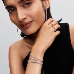 Pandora Timeless Bow Chain rannekoru, hopea, 594234C01