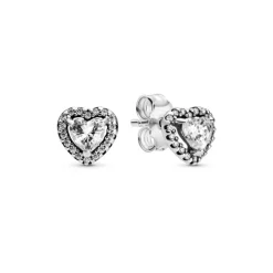 Pandora Timeless Elevated Heart tappikorvakorut, hopea, 298427C01