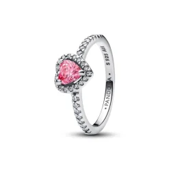 Pandora Timeless Elevated Pink Heart sormus, hopea, 198421C03