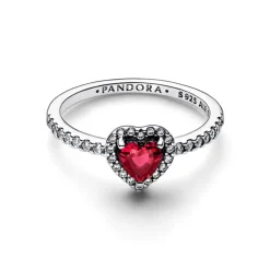 Pandora Timeless Elevated Red Heart sormus, hopea, 198421C02