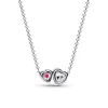 Pandora Timeless Halo Hearts Pendant kaulakoru, hopea, 393632C01-45