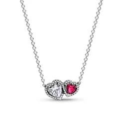 Pandora Timeless Halo Hearts Pendant kaulakoru, hopea, 393632C01-45