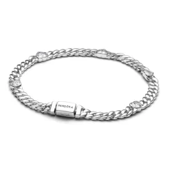 Pandora Timeless Heart Cuban Chain rannekoru, hopea, 594226C01