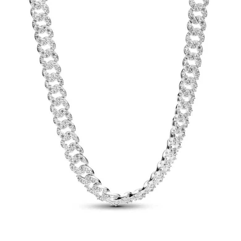 Pandora Timeless Pavé Cuban Chain kaulakoru, hopea, 393161C01-45