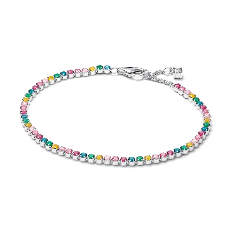 Pandora Timeless Rainbow Tennis rannekoru, hopeaa, 593927C03