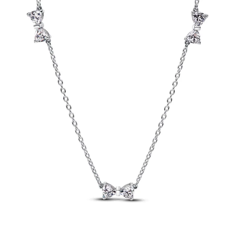 Pandora Timeless Sparkling Bow Station kaulakoru, hopea, 394231C01-40