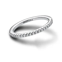 Pandora Timeless Sparkling Band sormus, hopea, 192999C01