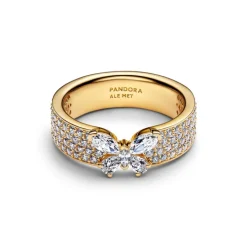 Pandora Timeless Sparkling Butterfly Bold sormus, keltakullattu, 164270C01