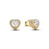 Pandora Timeless Sparkling Elevated Heart tappikorvakorut, keltakullattu, 268427C01