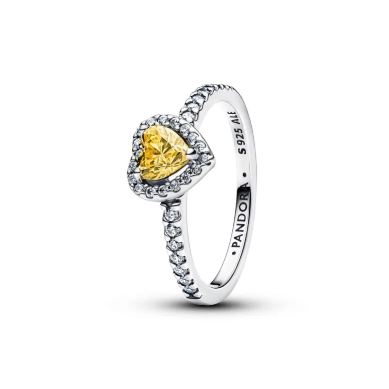 Pandora Timeless Sparkling Elevated Heart sormus, hopea, 198421C06