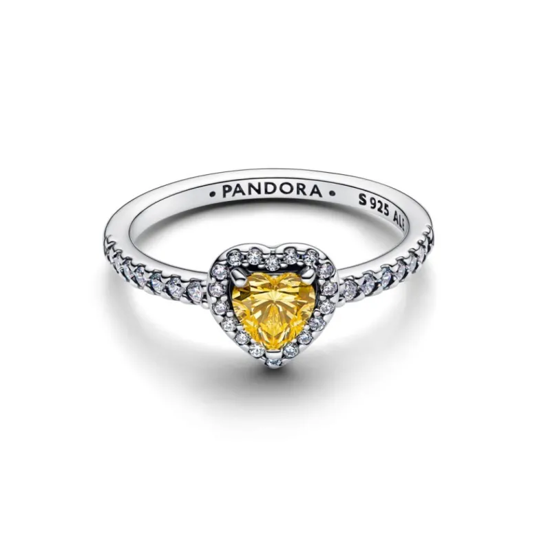 Pandora Timeless Sparkling Elevated Heart sormus, hopea, 198421C06