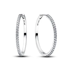 Pandora Timeless Sparkling Hoop rengaskorvakorut, hopeaa, 294650C01