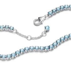 Pandora Timeless Sparkling Light Blue Tennis rannekoru, hopea, 591469C03
