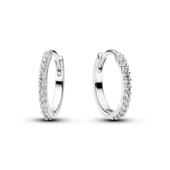 Pandora Timeless Sparkling Mini Hoop rengaskorvakorut, hopeaa, 294649C01