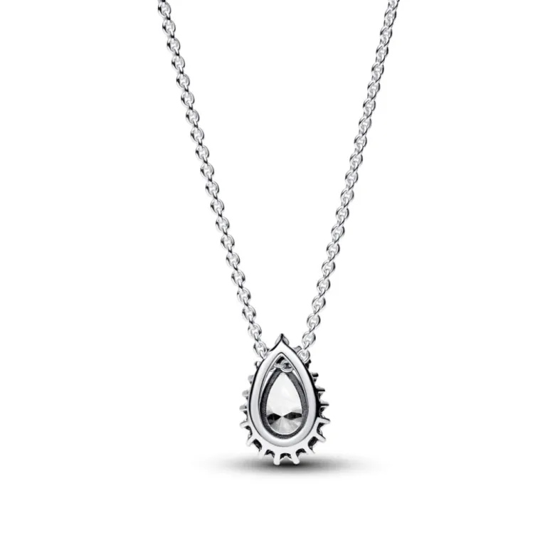 Pandora Timeless Sparkling Pear Halo kaulakoru, hopea, 392832C01-45