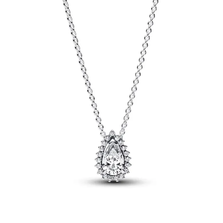 Pandora Timeless Sparkling Pear Halo kaulakoru, hopea, 392832C01-45