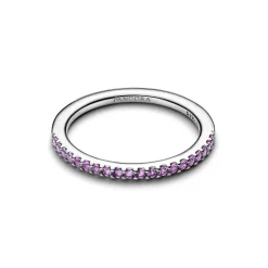 Pandora Timeless Sparkling Purple Half-Eternity Band sormus, hopeaa, 192999C04