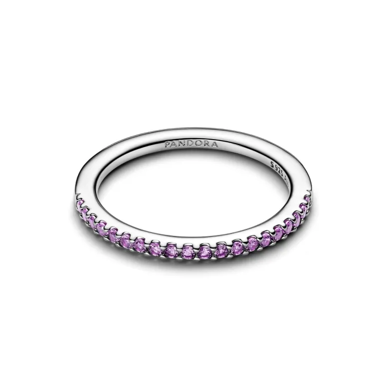 Pandora Timeless Sparkling Purple Half-Eternity Band sormus, hopeaa, 192999C04