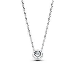 Pandora Timeless Sparkling Round Halo kaulakoru, hopea, 391174C01-45